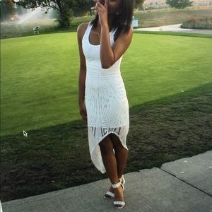 Material Girl, off white, XS asymmetrical dress